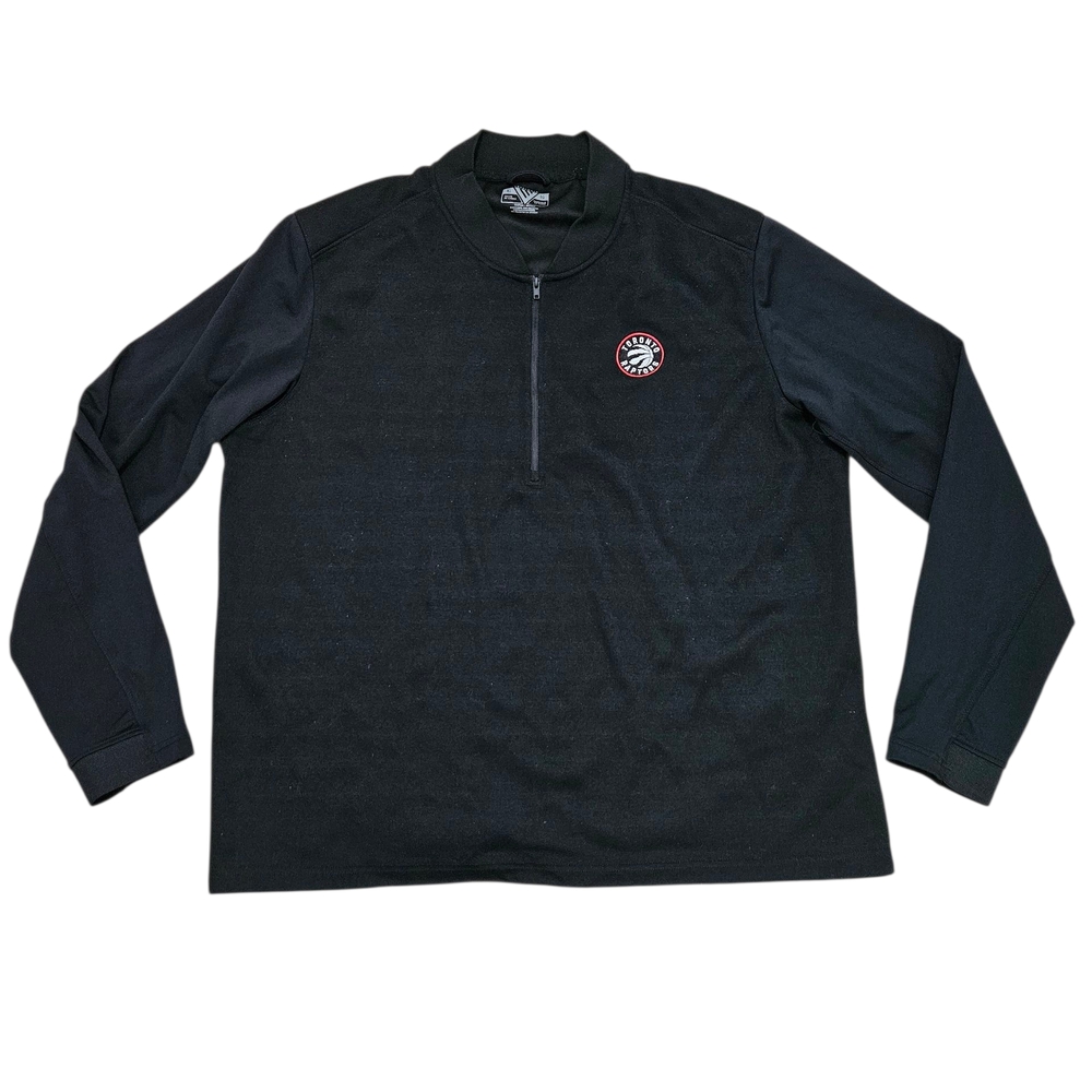 Toronto Raptors Black Long Sleeve Quarter-Zip with Logo